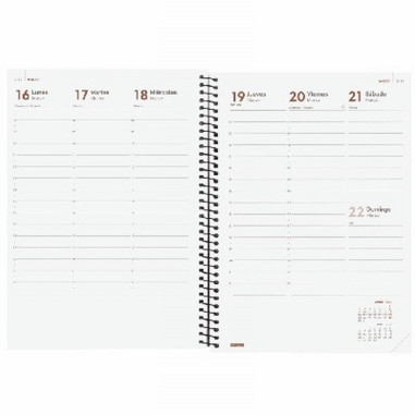 AGENDA ANUAL FINOCAM 2027 ESPIRAL OPAQUE E10 SEMANA VISTA VERTICAL 155x212 MM (742771027) (742776027)