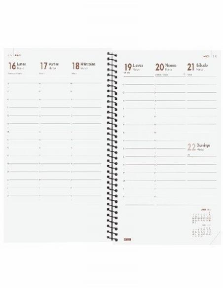 AGENDA ANUAL FINOCAM 2026 ESPIRAL OPAQUE E10 SEMANA VISTA VERTICAL 155x212 MM (742771026) (742776026)