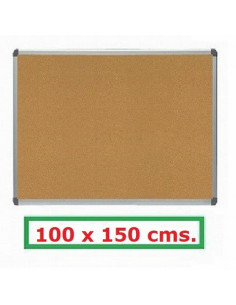 TABLERO ROCADA DE CORCHO 100X150 CM. MARCO DE ALUMINIO (6206) - TABLERO CORCHO 100*150 ALUM.SOP.7MM.ROCADA