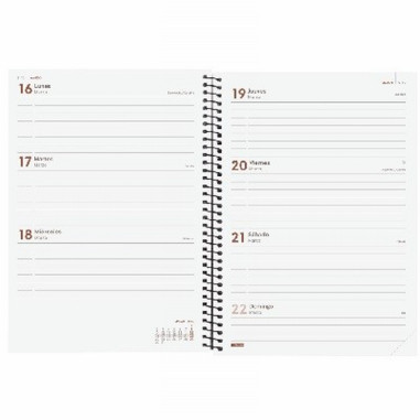 AGENDA ANUAL FINOCAM 2026 ESPIRAL OPAQUE E10 SEMANA VISTA HORIZONTAL 155x212 MM (742761027) (742761527) (742762527) (742762027)