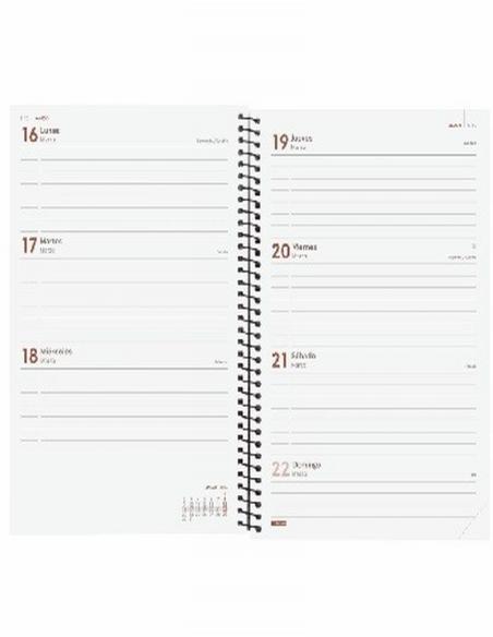 AGENDA ANUAL FINOCAM 2026 ESPIRAL OPAQUE E10 SEMANA VISTA HORIZONTAL 155x212 MM (742761026) (742762026) (742764026) (742766026)