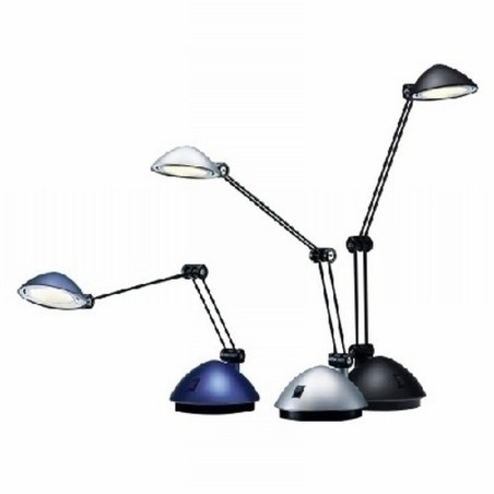 LAMPARA DE OFICINA ARCHIVO 2000 CON BRAZO DOBLE ARTICULADO REGULABLE EN ALTURA LED 3W COLOR NEGRA (5040 NE MT) (5040 PT MT) DE