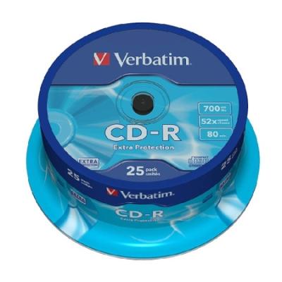 CD-R VERBATIM CAPACIDAD 700MB VELOCIDAD 52X 80 MIN...