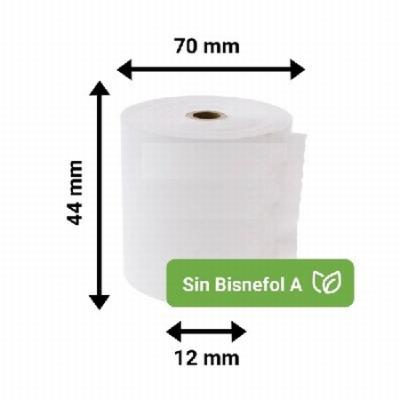 ROLLO FABRISA DE PAPEL TERMICO 44 MM ANCHO X 70 MM...