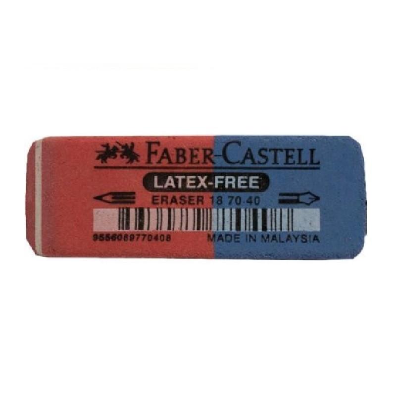 GOMA DE BORRAR FABER CASTELL SIN LATEX PARA TINTA/LAPIZ (187040) - BORRAD.FABER 7040 LAPIZ/TINTA