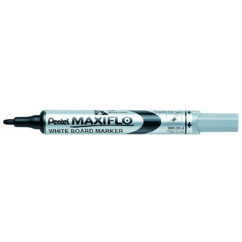 ROTULADOR PENTEL MAXIFLO PARA PIZARRA BLANCA COLOR NEGRO (MWL5S-PENTEL-A) - ROT.PIZARRA BLANCA MAXIFLO PUNTA M NG