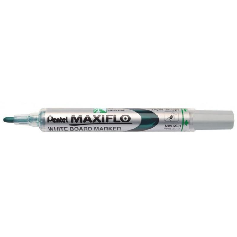 ROTULADOR PENTEL MAXIFLO PUNTA MEDIA PARA PIZARRA BLANCA COLOR VERDE (MWL5S-PENTEL-D) - ROT.PIZARRA BLANCA MAXIFLO PUNTA S VE