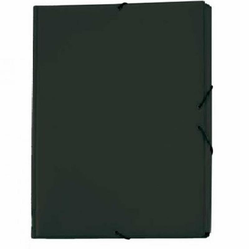 CARPETAS GRAFOPLAS GOMAS CON 3 SOLAPAS PVC CUARTO NEGRO (01200010) - CARP.PLAST.GOMA SOL.1/4NG