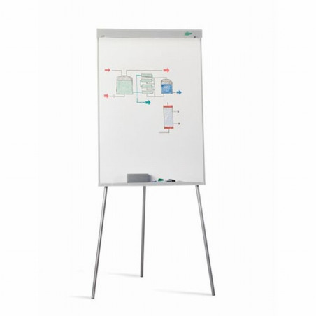 PIZARRA BLANCA FAIBO SUPERFICIE LAMINADA CABALLETE CON TRIPODE 98X66X180 CM (5MS) - PIZARRA CONFERENCIAS 70*105-B-
