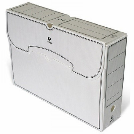 CAJA ARCHIVO DEFINITIVO DESMONTABLE GRAFOPLAS PLASTICO FOLIO BLANCA (70907870) DE GRAFOPLAS - CAJ.ARCH.DEF.F.CORRUGADO BL.