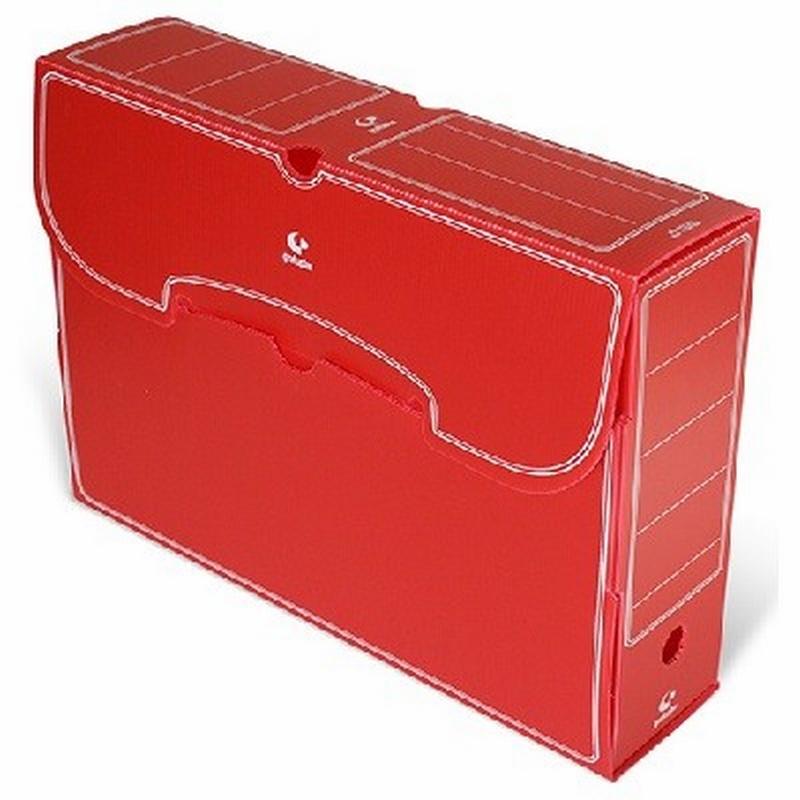 CAJA ARCHIVO DEFINITIVO DESMONTABLE GRAFOPLAS PLASTICO FOLIO ROJO (70907851) DE GRAFOPLAS - CAJ.ARCH.DEF.F.CORRUGADO RJ.