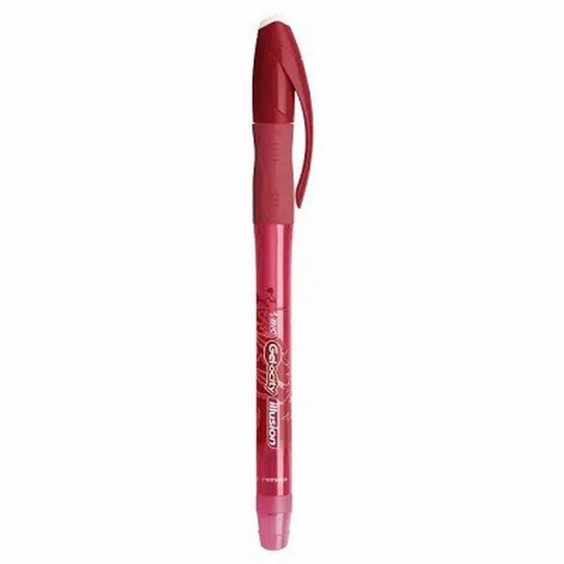 BOLIGRAFO BIC GELOCITY ILLUSION BORRABLE RETRACTIL TINTA GEL ROJO PUNTA DE 0,7 MM (943442) DE BIC - BOLI.BIC GELOCITY BORRABLE