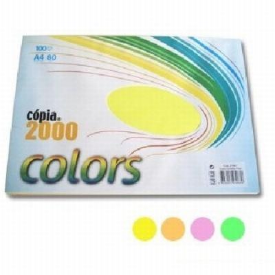 PAPEL COPIA 2000 COLORES FLUOR SURTIDOS DIN A4 80G/M2...