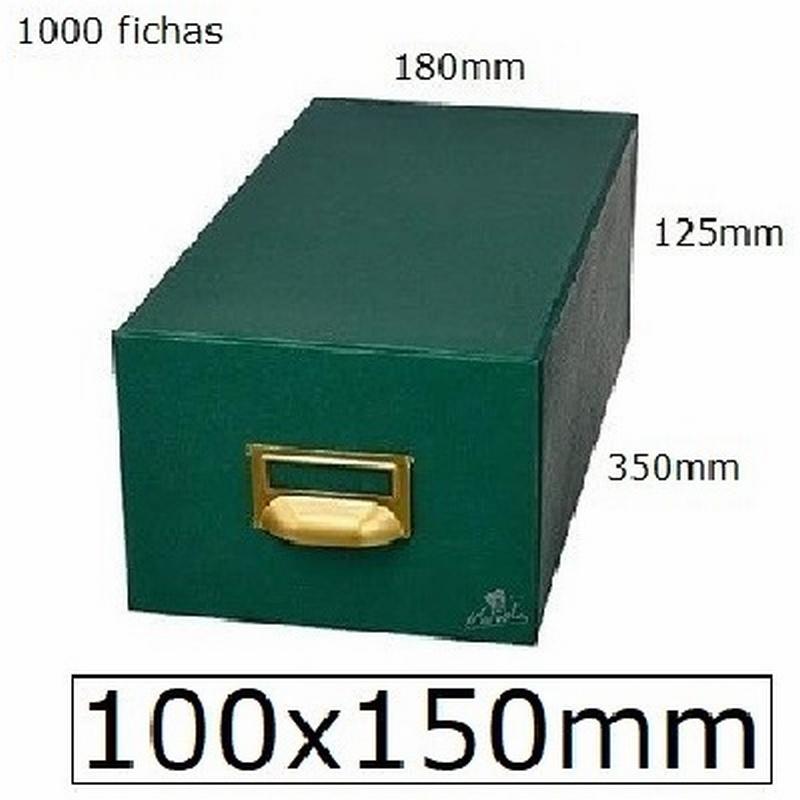 FICHERO MARIOLA FICHAS TELA VERDE 1000 FICHAS N.3 TAMAÑO 100X150 MM (3-1000) - FICH.CARTON 100*150 1000F.V.N3