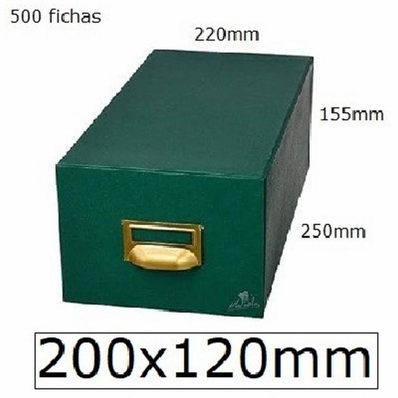 FICHERO MARIOLA FICHAS TELA VERDE 500 FICHAS N.4 TAMAÑO 200X120 MM (4-500) - FICH.CARTON 125*205 500F.V.N.4