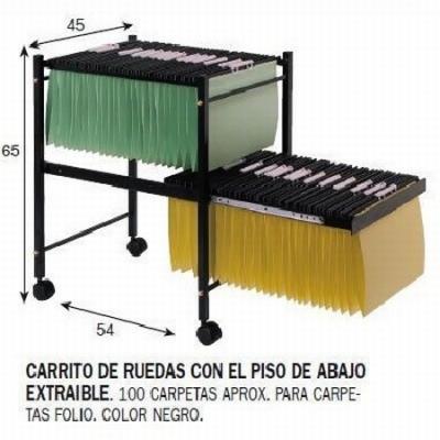 CARRITO CLEN CON RUEDAS PARA 100 CARPETAS COLGANTES FOLIO...