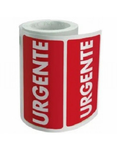 ETIQUETAS ADHESIVAS FABRISA URGENTE 100X50 MM. ROLLO 200 UNIDADES (16154) - ETIQ.ADH.URGENTE 200UN.