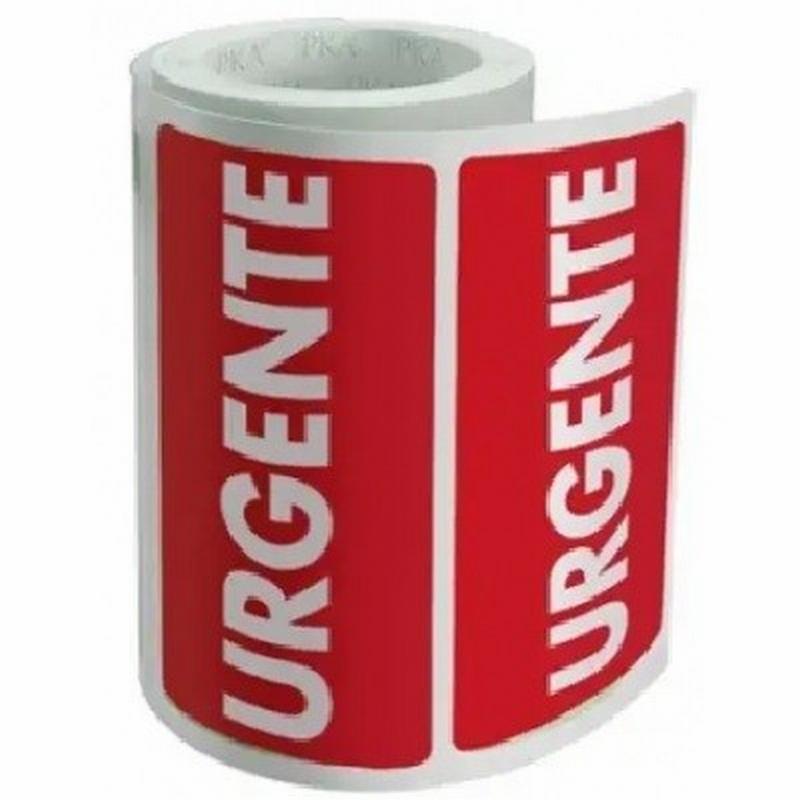 ETIQUETAS ADHESIVAS FABRISA URGENTE 100X50 MM. ROLLO 200 UNIDADES (16154) - ETIQ.ADH.URGENTE 200UN.