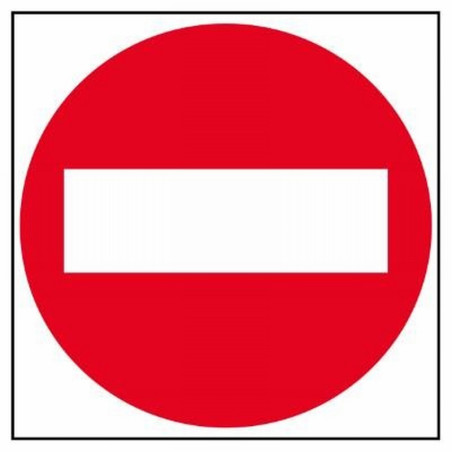 ETIQUETA SEÑALIZACIÓN APLI PROHIBIDO EL PASO 114x114MM. (00844) - ETIQ.PROHIBIDO EL PASO