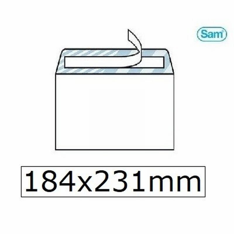 SOBRE SAM BLANCO CUARTILLA 176x231 MM. TIRA SILICONA (A-17495) DE SAM - SOB.ADH.BL.176x231 A17495