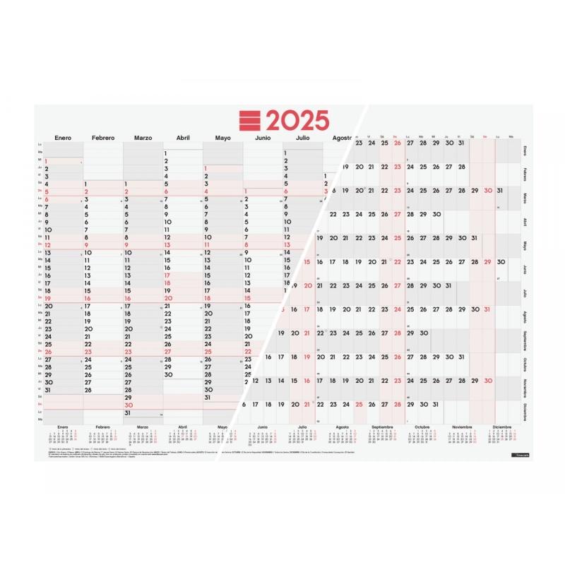 POSTER PLANIFICADOR 2025 FINOCAM MIXTO  680x485 MM (780360025) - PLANNING ANUAL 68*48.5 REF.78036