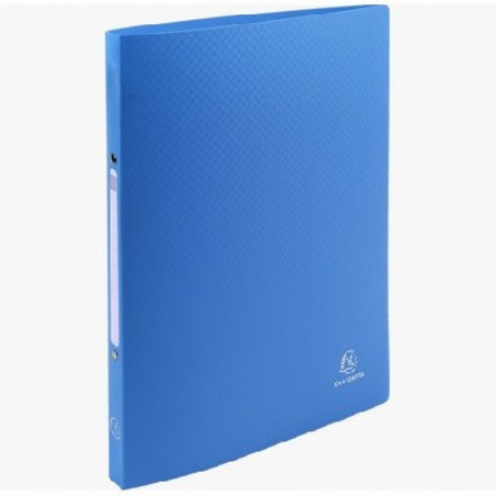 CARPETA EXACOMPTA 2 ANILLAS 15MM POLIPROPILENO OPACO CON ETIQUETA EN EL LOMO DIN A4 COLOR AZUL (54192E)