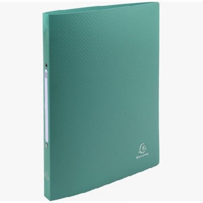 CARPETA EXACOMPTA 2 ANILLAS 15MM POLIPROPILENO OPACO CON ETIQUETA EN EL LOMO DIN A4 COLOR VERDE (54193E)