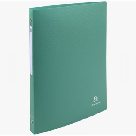 CARPETA EXACOMPTA 4 ANILLAS 15MM POLIPROPILENO OPACO CON ETIQUETA EN EL LOMO DIN A4 COLOR VERDE (51183E)