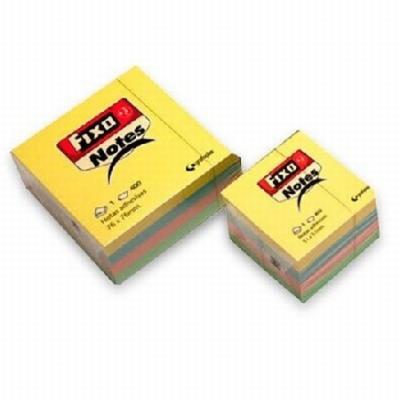 BLOC DE NOTAS ADHESIVAS FIXO 51X51 MM PASTEL CUBO 400...