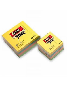 BLOC DE NOTAS ADHESIVAS FIXO 51X51 MM PASTEL CUBO 400 HOJAS (65005190) - POSTI MINICUBO FIXO PASTEL 400H.51*51