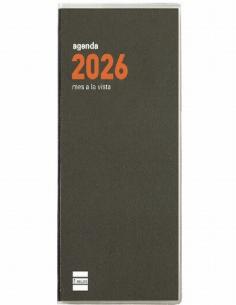 AGENDA ANUAL FINOCAM 2027 ENCUADERNADA MIN MES/VISTA NEGRO 80X150 MM (331135027) - AGEND.FINOCAM MIN BOLSILLO PL4 80x150 M/V