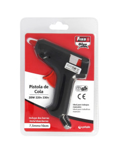 PISTOLA DE COLA FIXO 20W PREMIUM + 2 BARRAS (0058210) - PISTOLA SILICONA FIXO 20W + 2 BARRA