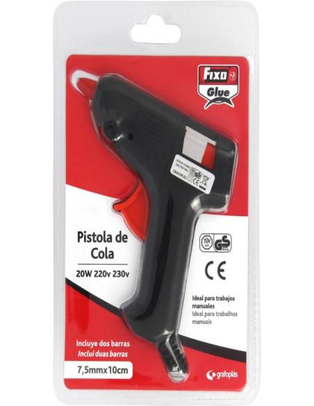 PISTOLA DE COLA FIXO 20W PREMIUM + 2 BARRAS (0058210) - PISTOLA SILICONA FIXO 20W + 2 BARRA