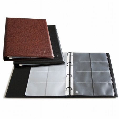 TARJETERO GRAFOPLAS EXECUTIVE 4 ANILLAS DIN A4 CAPACIDAD 320 TARJETAS NEGRO (03726010) - TARJETERO A4 4ANI.GRAFOPLAS