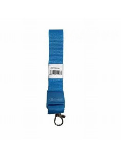 CINTA PLANA OFFICE BOX PARA LANYARD MOSQUETON METALICO AZUL CLARO (92026) - DISTINTIVO CINTA PLANA-SIN PLASTICO AZ.CL.