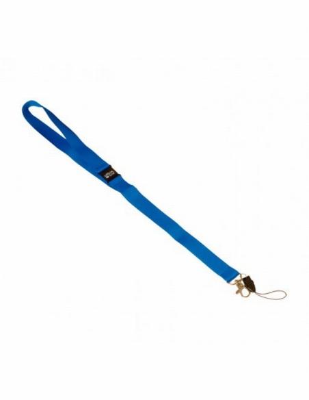 CINTA PLANA OFFICE BOX PARA LANYARD MOSQUETON METALICO AZUL CLARO (92026) - DISTINTIVO CINTA PLANA-SIN PLASTICO AZ.CL.
