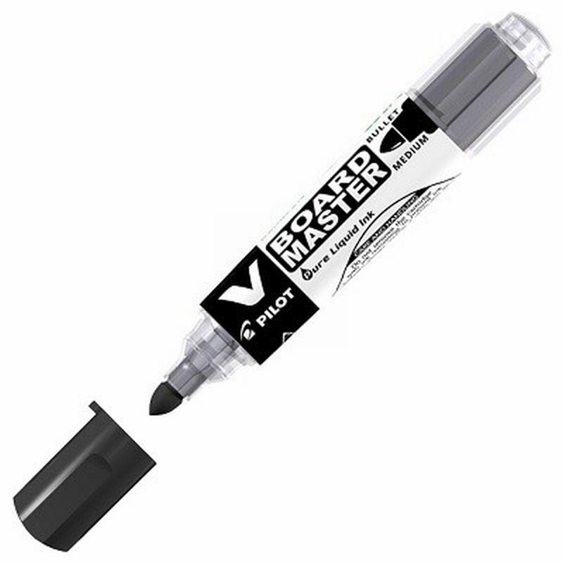 ROTULADOR PILOT V BOARD MASTER PARA PIZARRA BLANCA NEGRO TINTA LIQUIDA TRAZO 2,3MM (WBMA-VBM-M-B) - ROT.PIZ.BL.PILOT BOARD