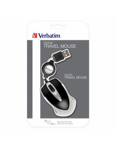 RATON CON CABLE VERBATIM DE VIAJE GO MINI (49020) (49021) (49022) (49023) - RATON MINI C/CABLE RETACTIL VERBATIM