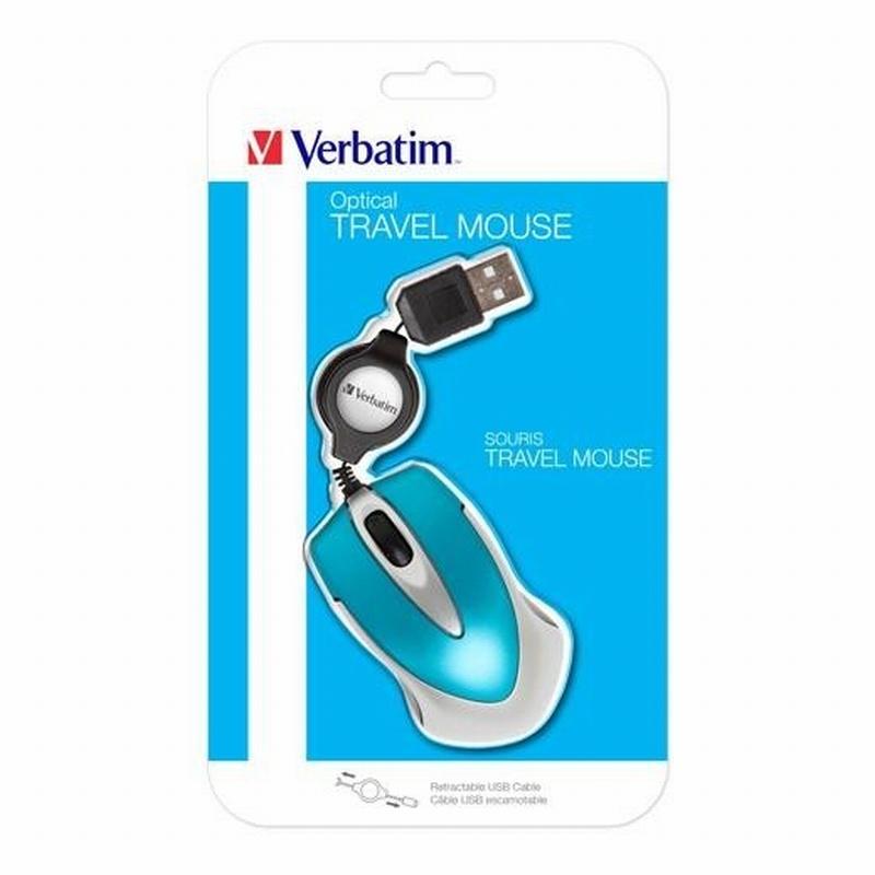 RATON CON CABLE VERBATIM DE VIAJE GO MINI (49020) (49021) (49022) (49023) - RATON MINI C/CABLE RETACTIL VERBATIM