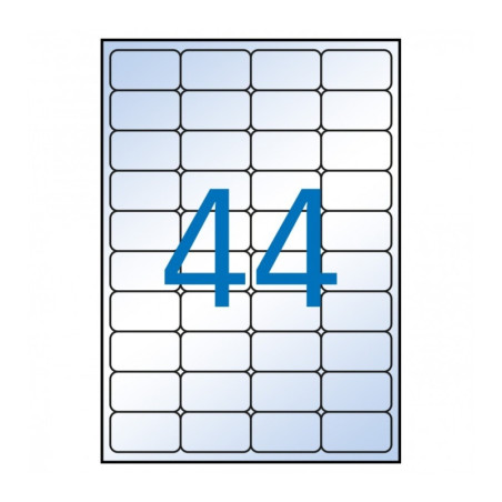 ETIQUETA ADHESIVA APLI INKJET POLIESTER 48.5x25.4 MM. TRANSLUCIDA 10 HOJAS DIN A4 440 ETIQUETAS (10050)