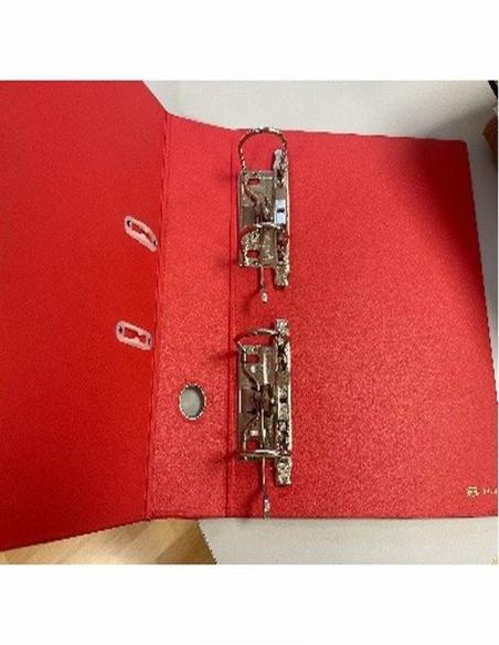 ARCHIVADOR DE PALANCA PARDO CON DOBLE MECANISMO DE 2 ANILLAS DE 65MM (2452) DE PARDO - ARCH.PARDO DOBLE PALANCA 2452