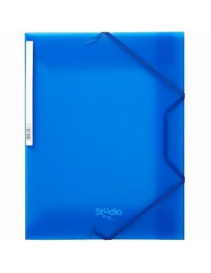 CARPETA PARDO SOLAPAS POLIPROPILENO DIN A4 330X245MM. STUDIO STYLE AZUL (825503) - CARP.PLAST.GOMA A4 AZ.POLIPROPILENO