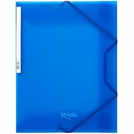 CARPETA PARDO SOLAPAS POLIPROPILENO DIN A4 330X245MM. STUDIO STYLE AZUL (825503) - CARP.PLAST.GOMA A4 AZ.POLIPROPILENO