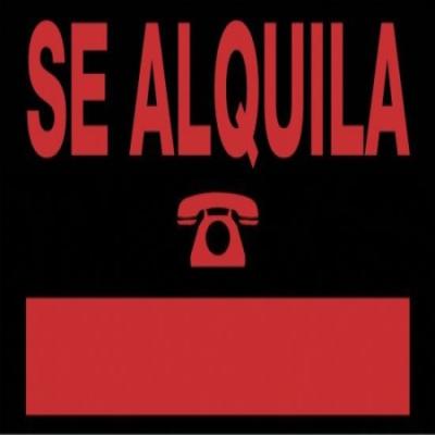 CARTEL PLASTICO ARCHIVO 2000 "SE ALQUILA" FLUORESCENTE...