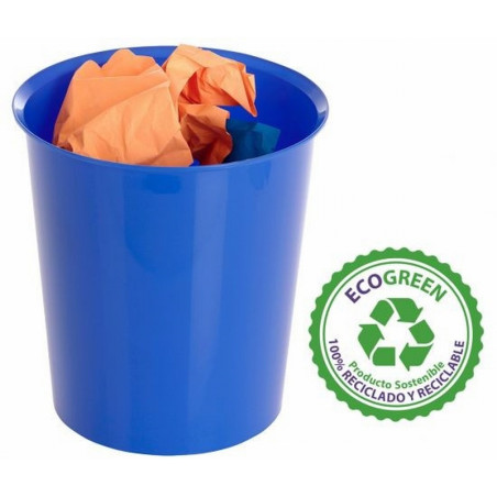 PAPELERA ARCHIVO 2000 ANTIMICROBIANA PLASTICO AZUL 18 LITROS 290X310 MM (2001 AZ) - PAPEL.COMPACTA 2001 AZ.A2000