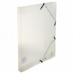 CARPETA DE PROYECTO EXACOMPTA EXABOX LOMO 25MM POLIPROPILENO 250X330 MM. CRISTAL (5962E) - CARP.PROYECTOS 2.5CM FO.C/GOMAS