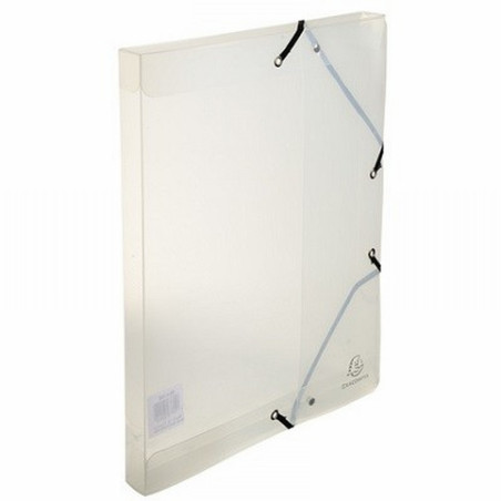 CARPETA DE PROYECTO EXACOMPTA EXABOX LOMO 25MM POLIPROPILENO 250X330 MM. CRISTAL (5962E) - CARP.PROYECTOS 2.5CM FO.C/GOMAS