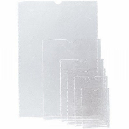 FUNDA GRAFOPLAS PVC PIEL NARANJA 200 MICRAS CON REBAJE SUPERIOR TAMAÑO CUARTILLA 219X259MM TRANSPARENTE (05690000)