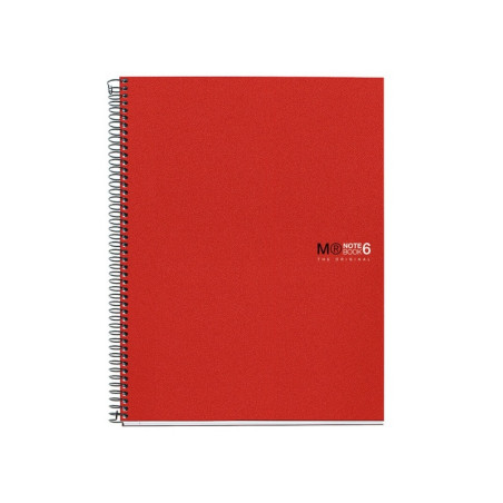 CUADERNO MIQUELRIUS NOTEBOOK 6 DIN A4 CUADRICULA POLIPROPILENO 150 HOJAS (MR2825) - CUAD.NOTE-BOOK A4 6COL.CUAD.PP.M.RIUS