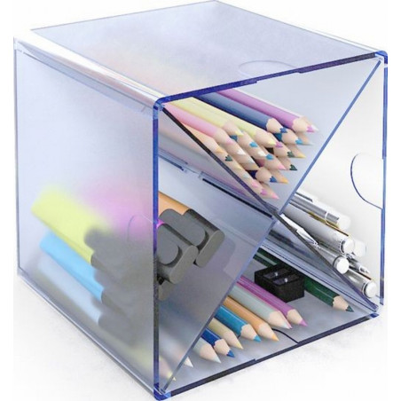 ARCHICUBO ARCHIVO 2000 ASPA ORGANIZADOR MODULAR PLASTICO TRANSPARENTE 150X150X155 MM (6703 CS TP) - CUBO ASPA MOD.6703